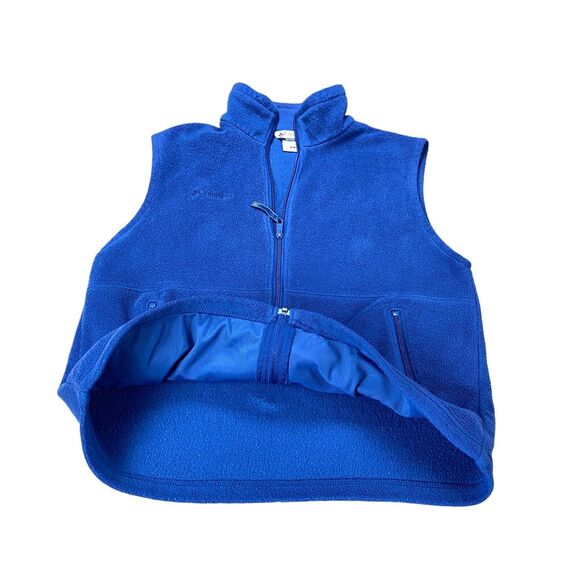 Columbia Vest Men's Medium Blue Fleece Polyester Logo Sleeveless Full Zipper - Picture 7 of 9